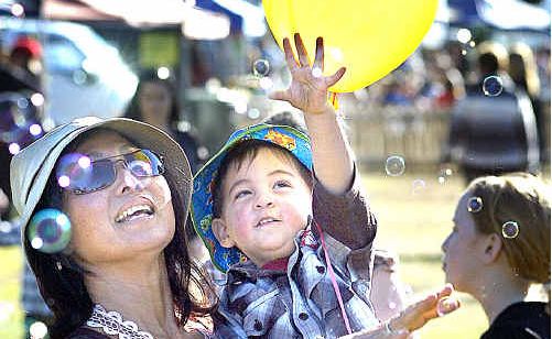 Organisers of the 2010 Hervey Bay Whale Festival are optimistic that the celebration will flourish going forward, attracting back people like Maryborough’s Pim and Matthew, 2, Golusin who were among the bubbles at the weekend. Organisers of the 2010 Hervey Bay Whale Festival are optimistic that the celebration will flourish going forward, attracting back people like Maryborough’s Pim and Matthew, 2, Golusin who were among the bubbles at the weekend.